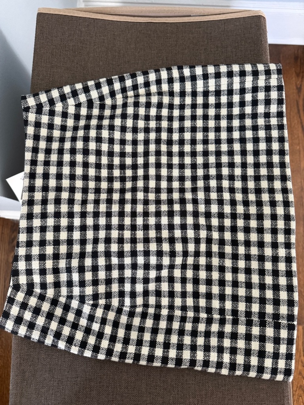 Sezane Malia Mini Skirt Black/Ecru Gingham Size 34 New With Tags - Picture 3 of 6